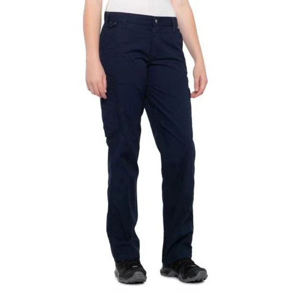 Carhartt Womens 104009 Force Broxton Cargo Pant Navy Casual Work Sz 10 Short